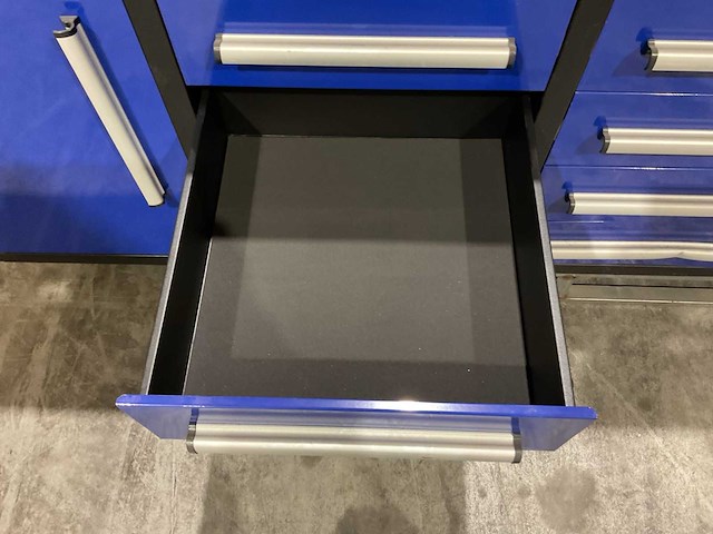 Stahlworks 10 lades 2 deuren blauw gereedschapswagen - afbeelding 11 van  12