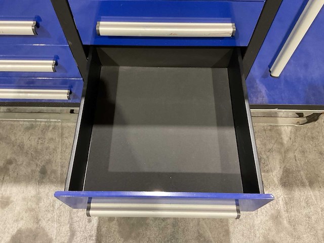 Stahlworks 10 lades 2 deuren blauw gereedschapswagen - afbeelding 2 van  16