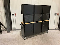 Stahlworks deluxe black 72 inch high 15 laden werkbank - afbeelding 9 van  9