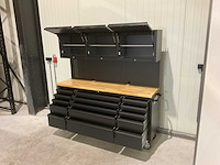 Stahlworks deluxe black 72 inch high 15 laden werkbank - afbeelding 8 van  10