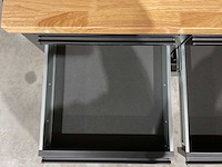Stahlworks deluxe black 72 inch high 15 laden werkbank - afbeelding 11 van  13