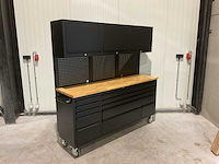 Stahlworks deluxe black 72 inch high 15 laden werkbank - afbeelding 9 van  13