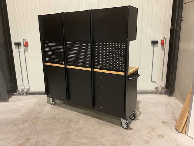 Stahlworks deluxe black 72 inch high 15 laden werkbank - afbeelding 13 van  13
