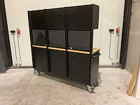Stahlworks deluxe black 72 inch high 15 laden werkbank - afbeelding 13 van  13