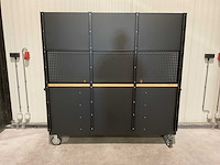 Stahlworks deluxe black 72 inch high 15 laden werkbank - afbeelding 10 van  13