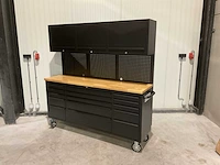 Stahlworks deluxe black 72 inch high 15 laden werkbank - afbeelding 7 van  14