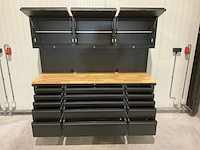 Stahlworks deluxe black 72 inch high 15 laden werkbank - afbeelding 8 van  14