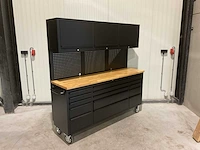 Stahlworks deluxe black 72 inch high 15 laden werkbank - afbeelding 11 van  14