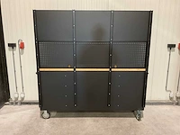 Stahlworks deluxe black 72 inch high 15 laden werkbank - afbeelding 13 van  14
