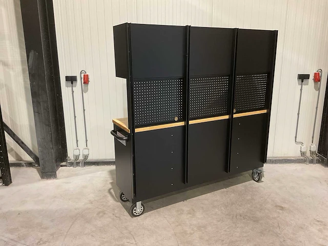 Stahlworks deluxe black 72 inch high 15 laden werkbank - afbeelding 14 van  14