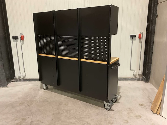 Stahlworks deluxe black 72 inch high 15 laden werkbank - afbeelding 12 van  14