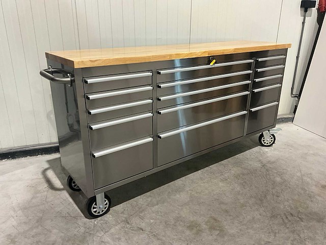 Stahlworks deluxe rvs 72 inch 15 laden werkbank - afbeelding 3 van  9