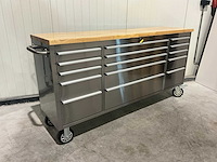 Stahlworks deluxe rvs 72 inch 15 laden werkbank - afbeelding 3 van  9