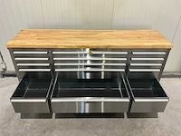 Stahlworks deluxe rvs 72 inch 15 laden werkbank - afbeelding 4 van  9