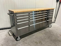 Stahlworks deluxe rvs 72 inch 15 laden werkbank