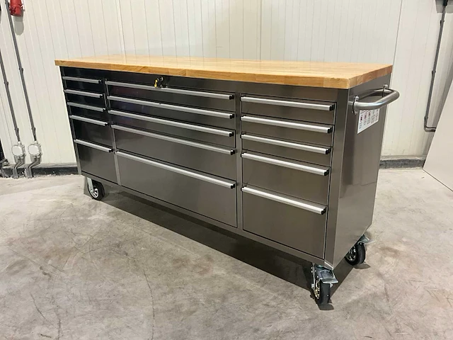 Stahlworks deluxe rvs 72 inch 15 laden werkbank - afbeelding 1 van  10