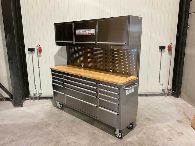 Stahlworks deluxe rvs 72 inch high 15 laden werkbank - afbeelding 1 van  19