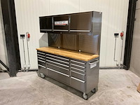 Stahlworks deluxe rvs 72 inch high 15 laden werkbank