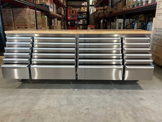 Stahlworks deluxe rvs 96 inch 24 laden werkbank - afbeelding 16 van  16