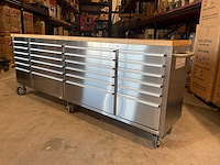 Stahlworks deluxe rvs 96 inch 24 laden werkbank