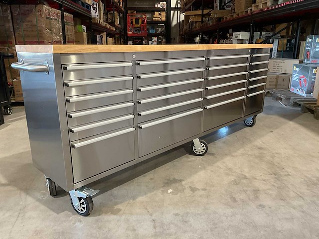 Stahlworks deluxe rvs 96 inch 24 laden werkbank - afbeelding 13 van  16