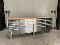 Stahlworks deluxe rvs 96 inch 24 laden werkbank - afbeelding 5 van  12
