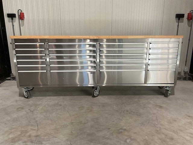 Stahlworks deluxe rvs 96 inch 24 laden werkbank - afbeelding 11 van  12