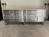 Stahlworks deluxe rvs 96 inch 24 laden werkbank - afbeelding 11 van  12