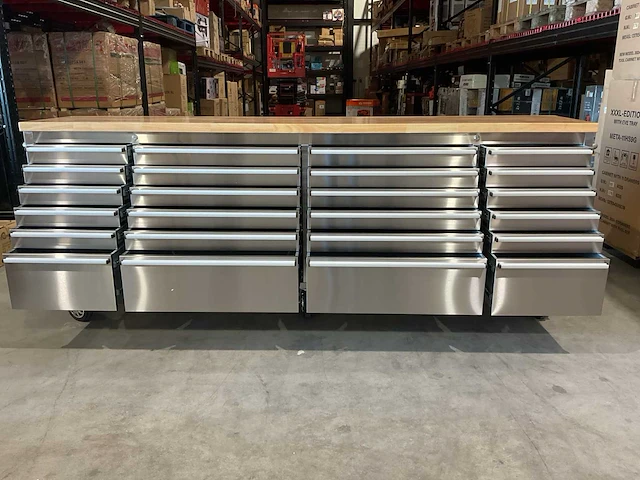 Stahlworks deluxe rvs 96 inch 24 laden werkbank - afbeelding 16 van  16