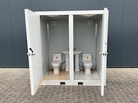 Stahlworks dubbel toilet sanitairunit transport schade - afbeelding 7 van  21