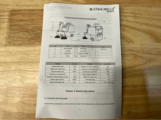 Stahlwulle - e-800sw - opzit veegmachine - veegbreedte: 1250 mm - afbeelding 14 van  27