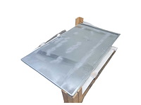 Stainless steel electric blind sliding door 24v h2150 x w1270 mm