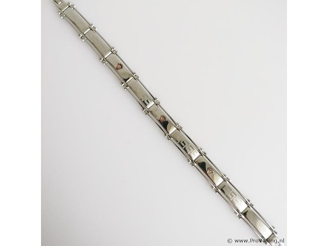 Stainless steel men's bracelet - afbeelding 1 van  6