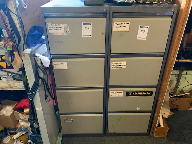 Stalen 4 ladenkast met militaria - afbeelding 7 van  14