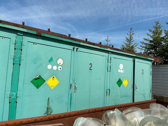 Stalen chemische opslagcontainer / milieucontainer met lekbak - afbeelding 8 van  17