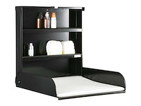 Stalen commode opklapbaar voor wandmontage zwart metaal - afbeelding 1 van  5