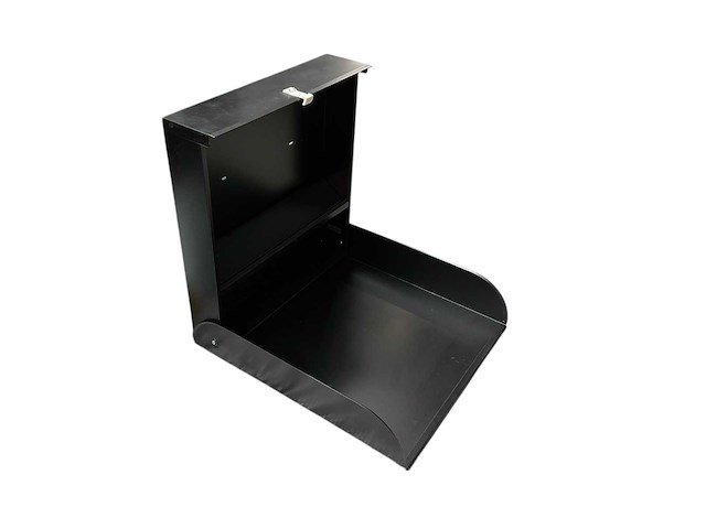 Stalen commode opklapbaar voor wandmontage zwart metaal - afbeelding 2 van  5