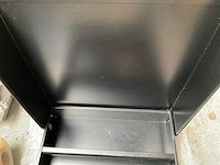 Stalen commode opklapbaar voor wandmontage zwart metaal - afbeelding 4 van  5