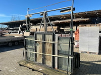 Stalen deuren+kozijnen zwart een complete pui - afbeelding 1 van  14