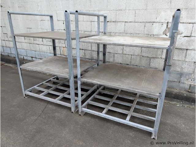 Stalen etage racks - aantal 2 stuks - afbeelding 1 van  3