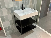Stalen frame mat zwart - badmeubelset 60 cm - afbeelding 3 van  7