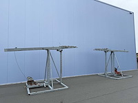 Stalen gegalvaniseerde bouwlamp telescoopmast (2x) - afbeelding 1 van  7