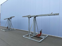 Stalen gegalvaniseerde bouwlamp telescoopmast (2x) - afbeelding 2 van  7