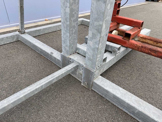 Stalen gegalvaniseerde bouwlamp telescoopmast (2x) - afbeelding 5 van  7