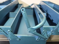 Stalen gereedschapskist blauw groot - afbeelding 8 van  9