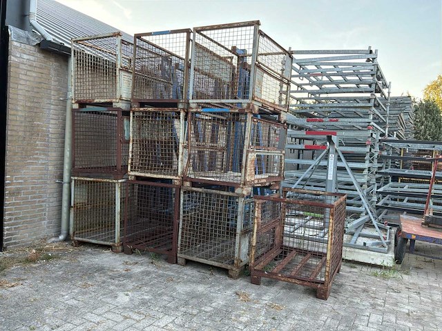 Stalen gitterbox met voorklep (10x) - afbeelding 2 van  5