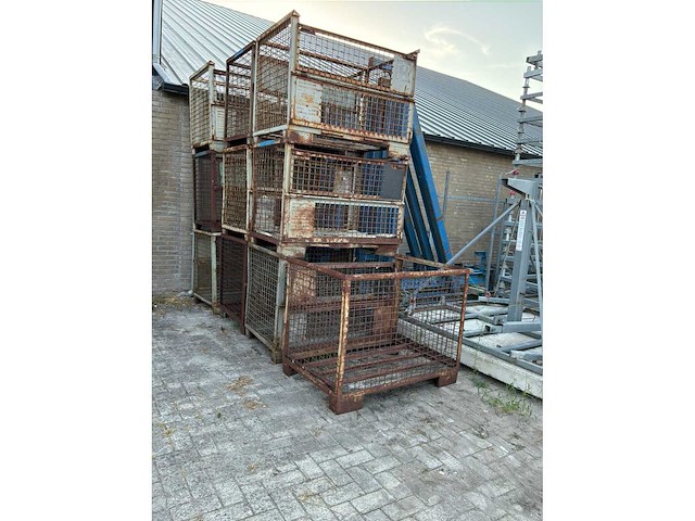 Stalen gitterbox met voorklep (10x) - afbeelding 3 van  5