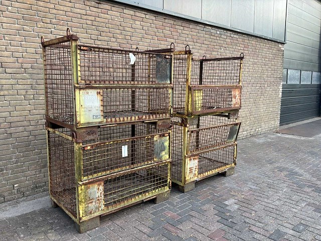 Stalen gitterbox met voorklep (4x) - afbeelding 2 van  5