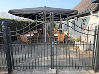 Stalen hekwerk met dubbele poort en enkele poort - afbeelding 6 van  6