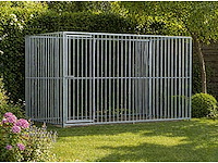 Stalen hondenkennel verzinkt - 200x300x184 cm - afbeelding 1 van  5